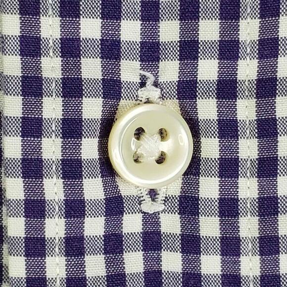Polo Ralph Lauren Shirt Oxford Button Down Purple Plaid SS Size Large L Blake - Picture 4 of 10